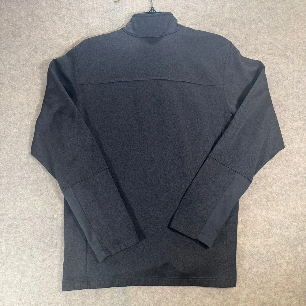 The North Face Mens 1/4 Zip Fleece Large Gray Heather Chest Pocket CY1431 